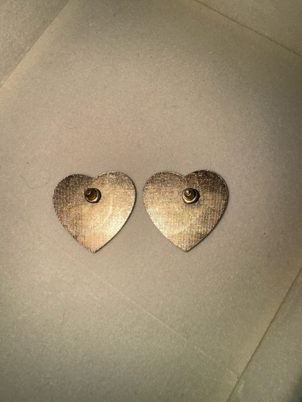 Cloisonné Heart Shaped Butterfly Floral Earrings - Picture 4 of 4